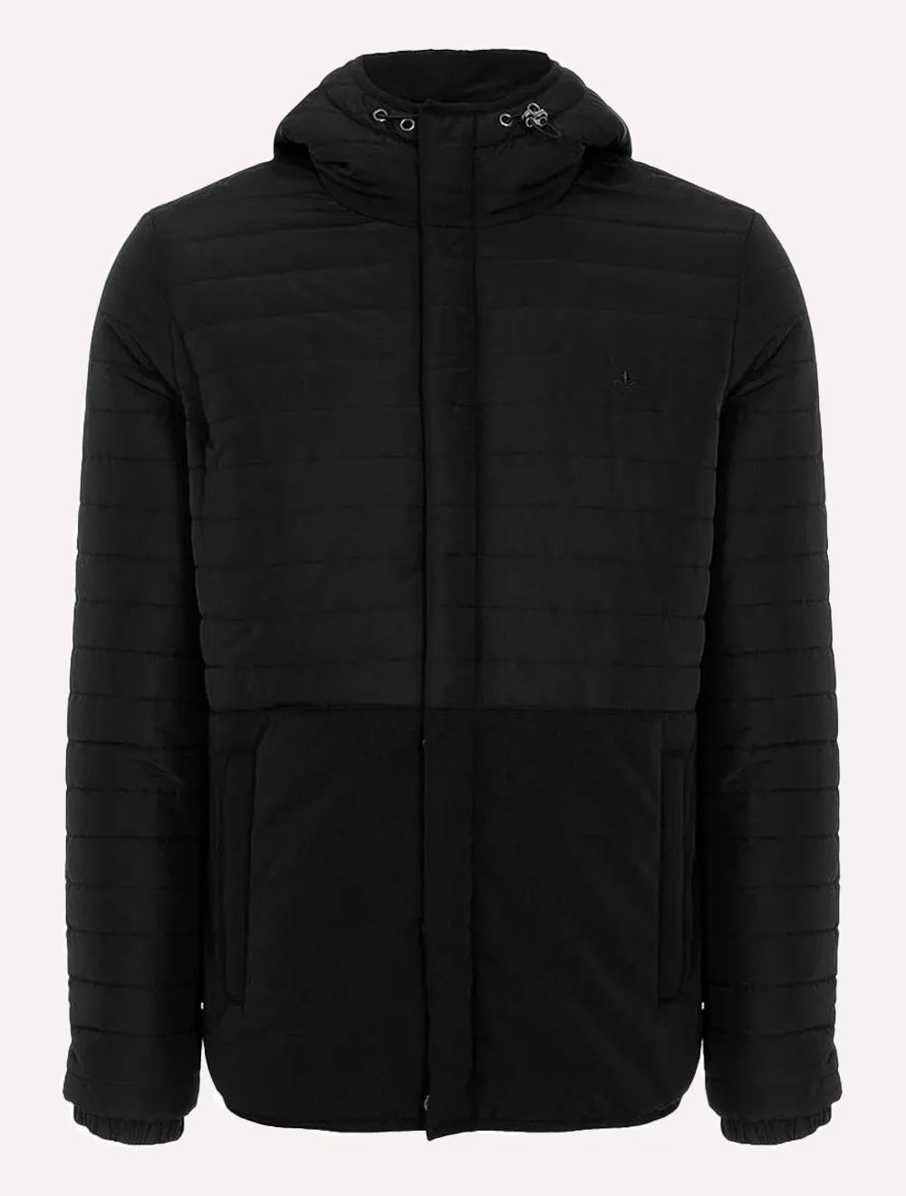 Jaqueta Dudalina Masculina Puffer Nylon Textura Preta