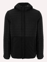 Jaqueta Dudalina Masculina Puffer Nylon Textura Preta