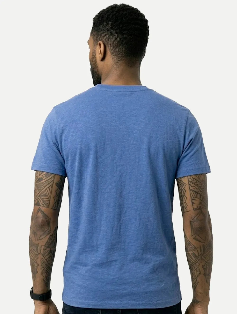Camiseta Tommy Jeans Masculina Slim Linear Chest Azul Médio