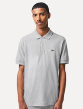 Polo Lacoste Masculina Classic Fit Mescla Cinza Mescla Claro