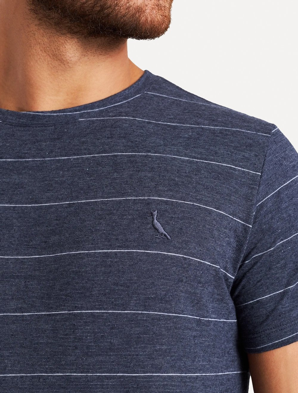 Camiseta Reserva Masculina Listrado Nice Azul Marinho