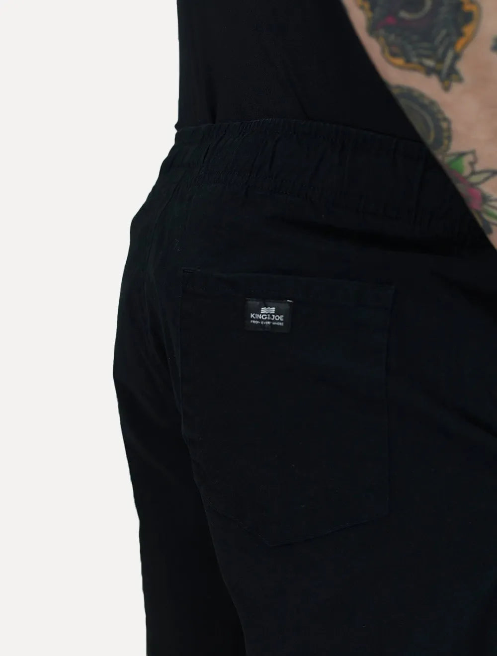 Short King & Joe Masculina Sarja Flex Twill Peach Preto