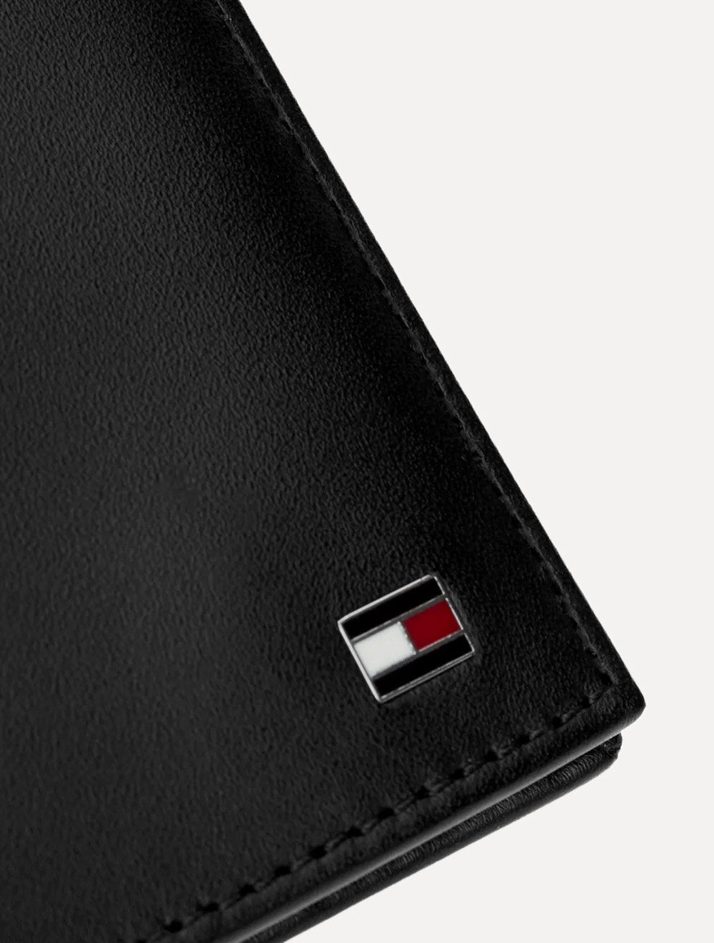 Carteira Tommy Hilfiger Porta Cartão Couro Eton Mini CC Holder Preta