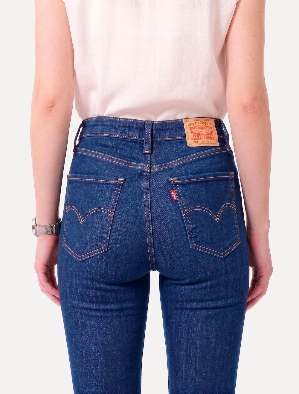 Calça Levis Jeans Feminina 721 Skinny High Rise Azul Marinho