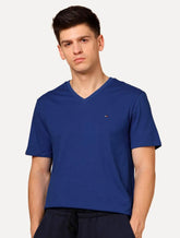 Camiseta Tommy Hilfiger Masculina Essential V-Neck Azul Royal