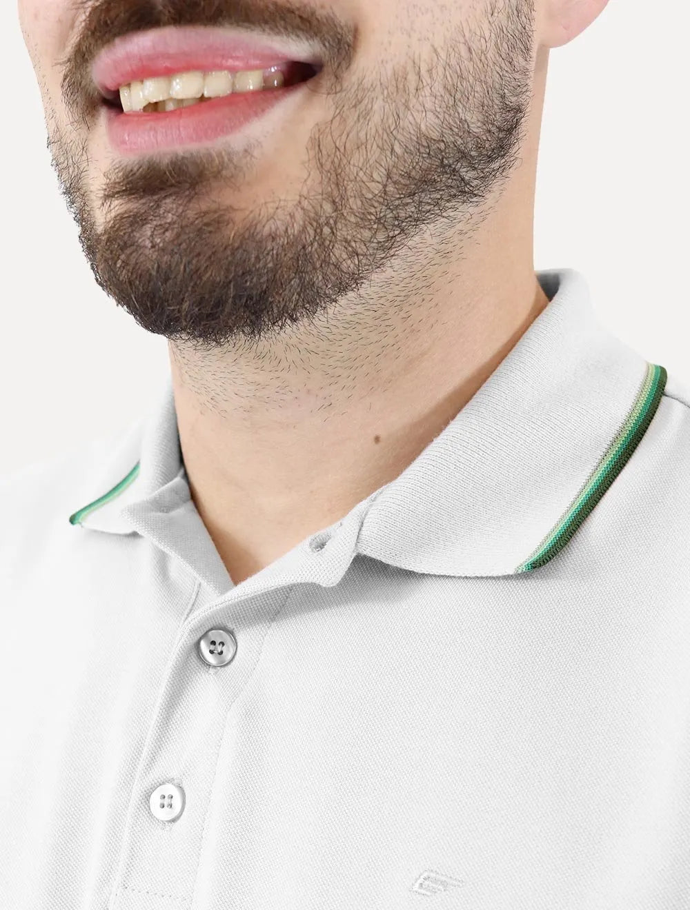 Polo Ellus Masculina Piquet Classic Easa Friso Green Cinza