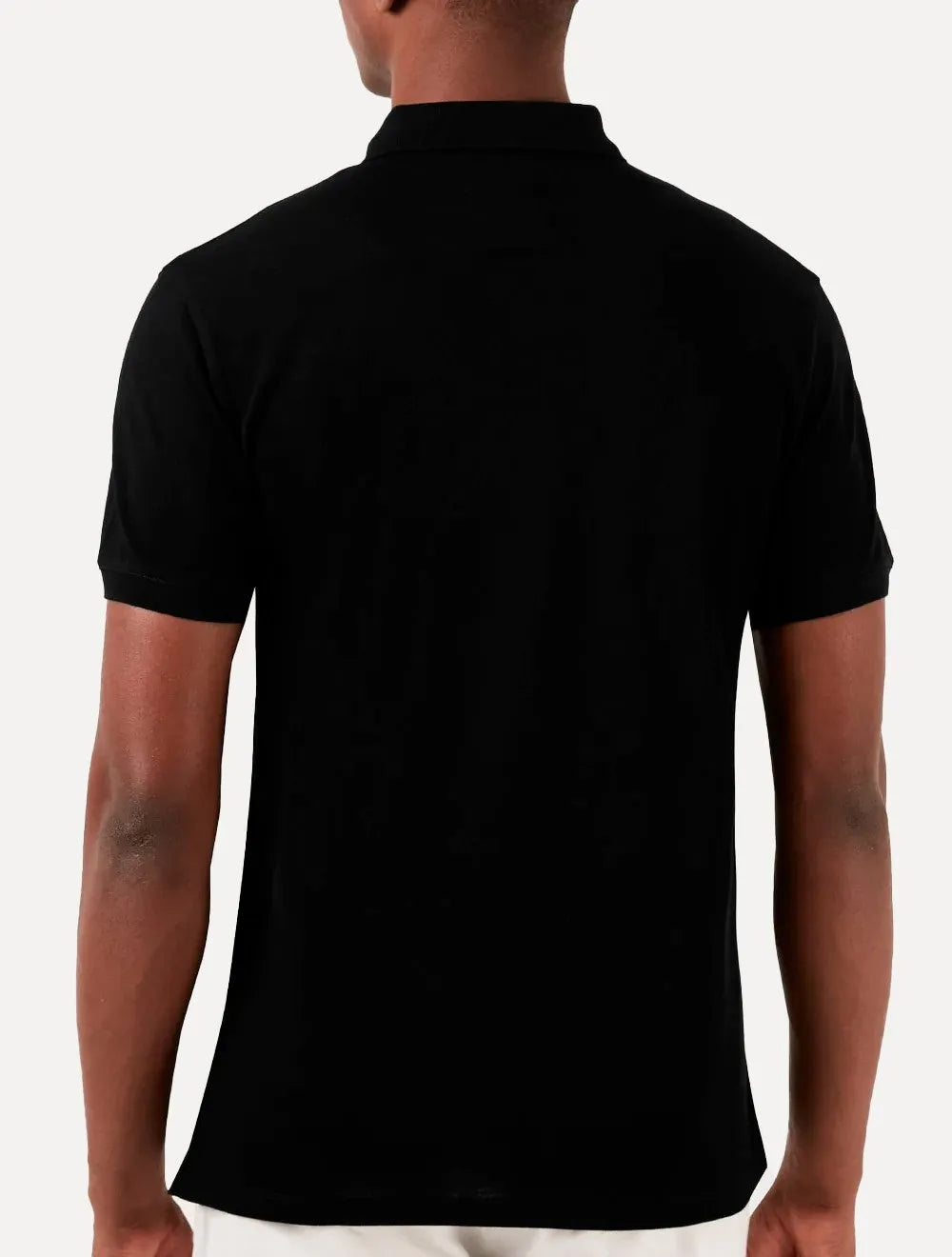 Polo Emporio Armani Masculina Piquet Essential Micro Águia Preto
