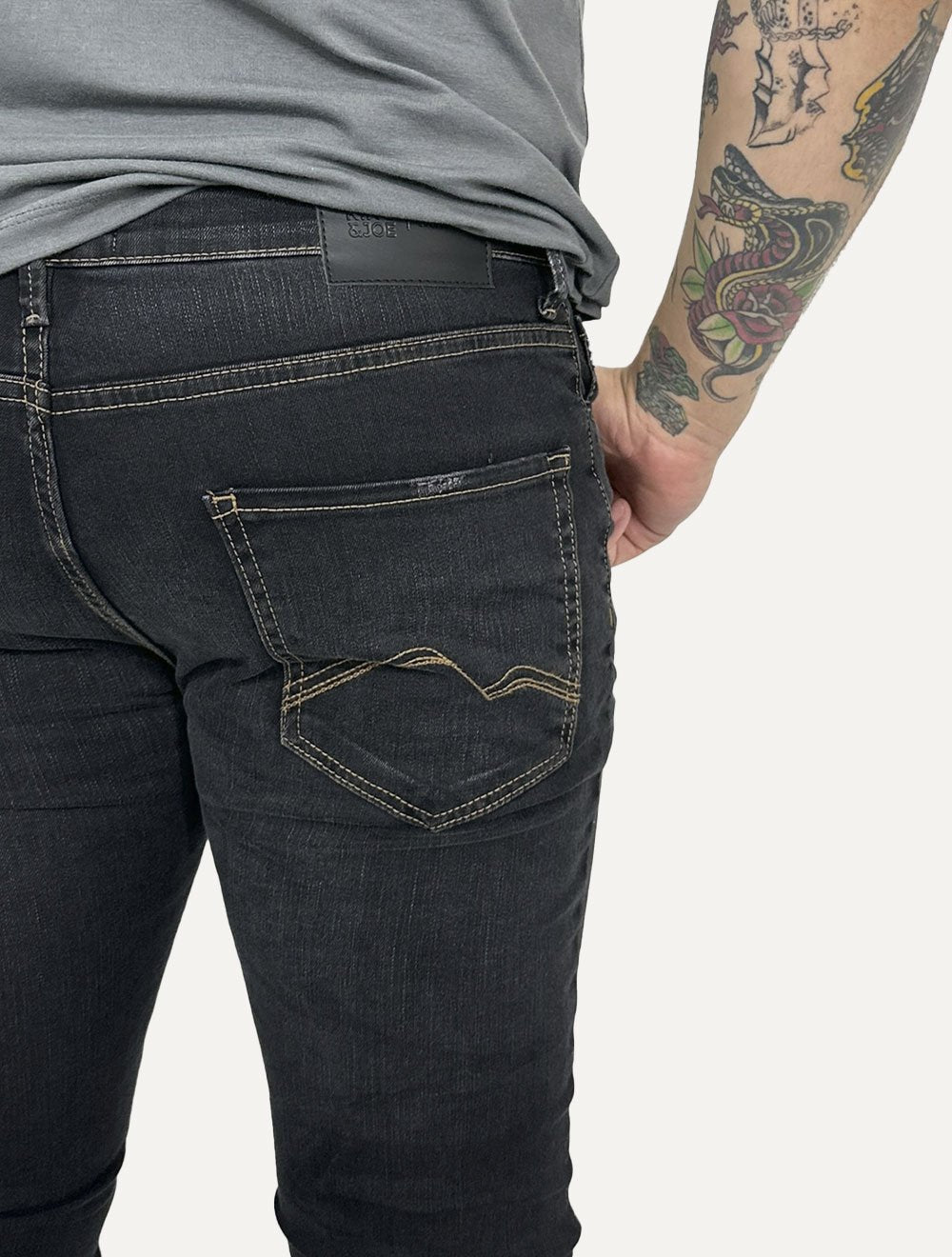 Calça King & Joe Jeans Masculina Skinny Black Preta
