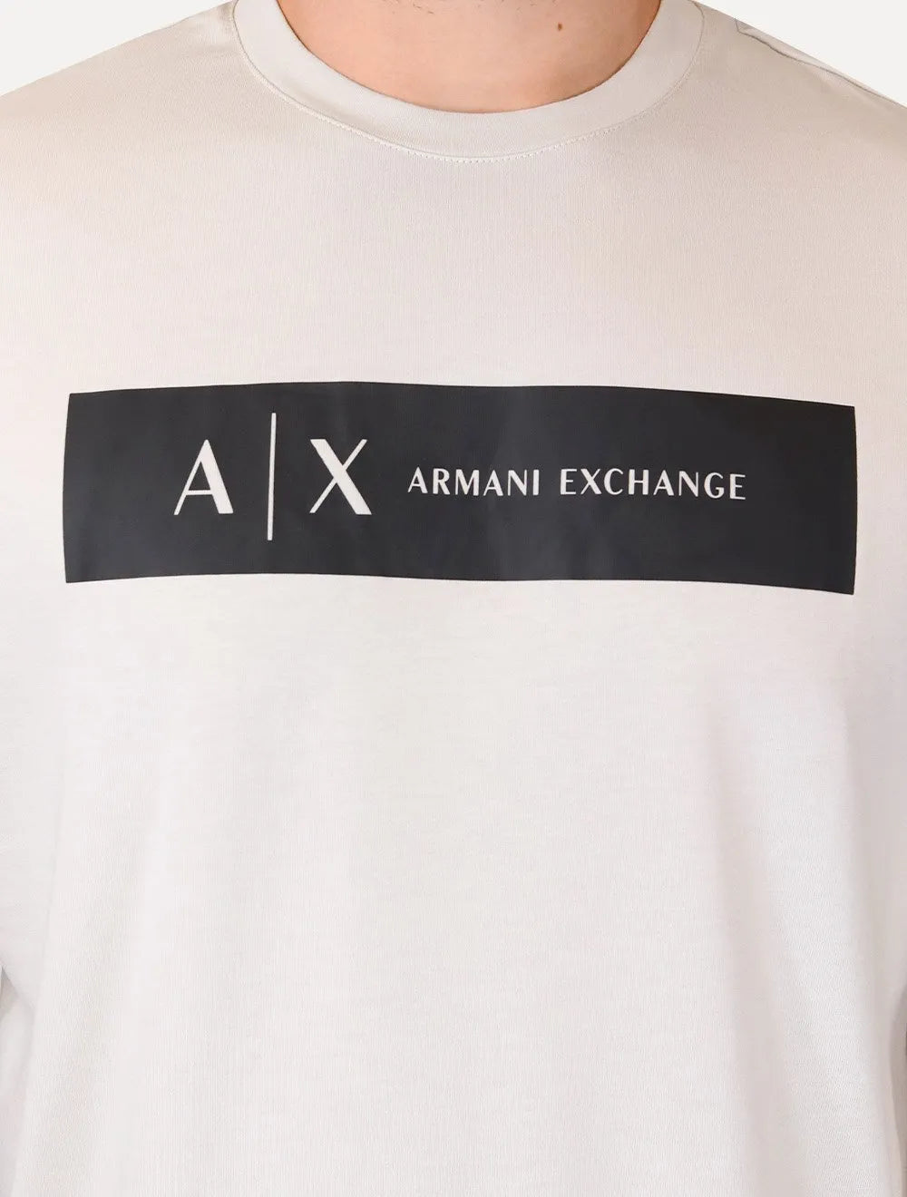Camiseta Armani Exchange Masculina Regular Silk AX Frontal Logo Cáqui Claro