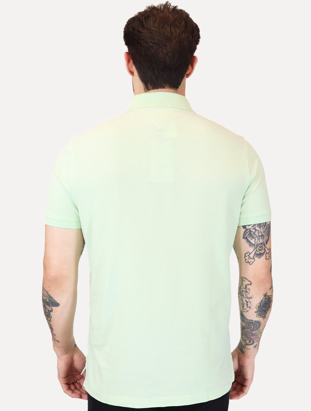 Polo Tommy Hilfiger Masculina Regular Piquet 1985 Opal Verde Claro