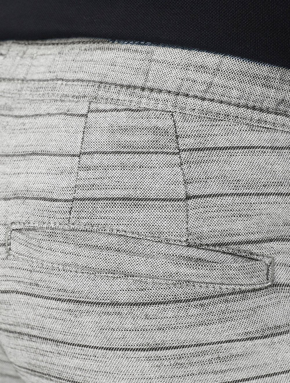 Short Calvin Klein Jeans Masculino Viscose Stripes Chumbo Mescla