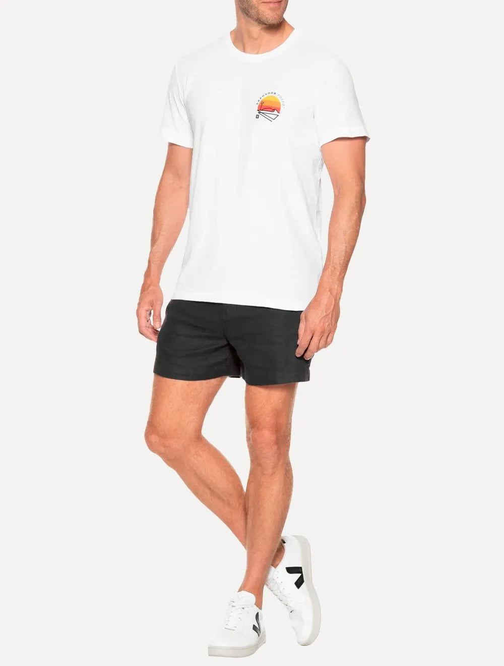 Camiseta Osklen Masculina Slim Rough Posto 7 Branca