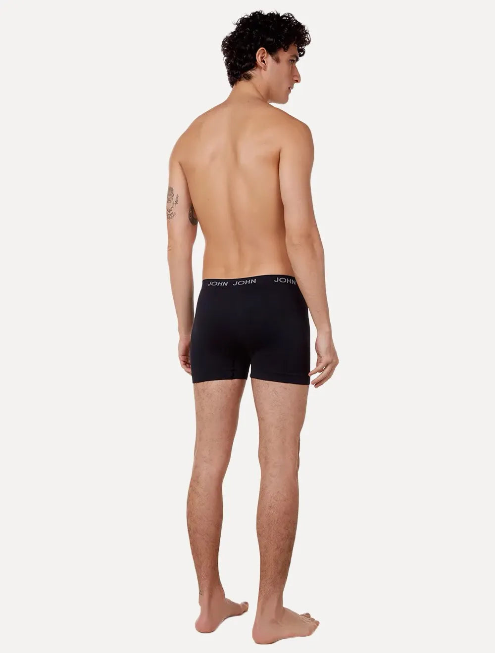 Cueca John John Boxer Poliamida Preta Pack 3UN