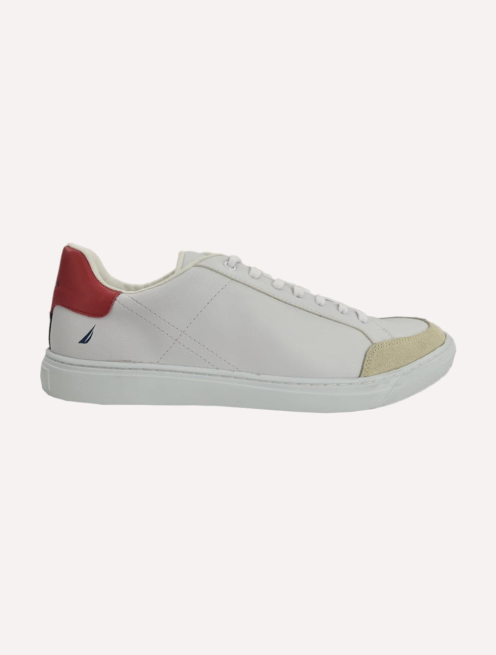 Tênis Nautica Masculino SL Couro Vermelho/Branco