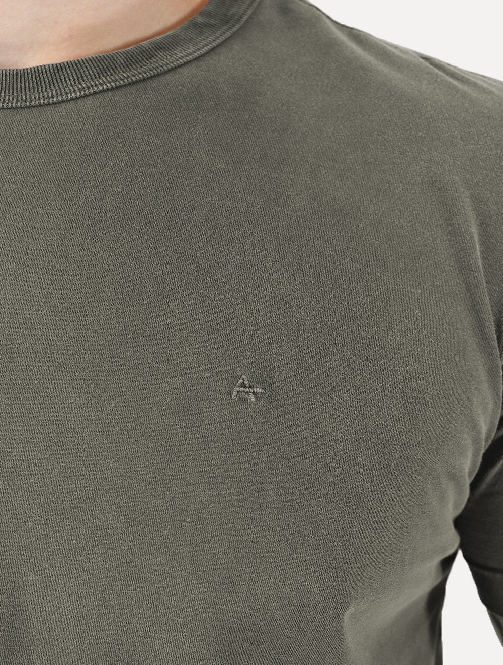 Camiseta Aramis Masculina Regular Piquet Bordado Verde Militar