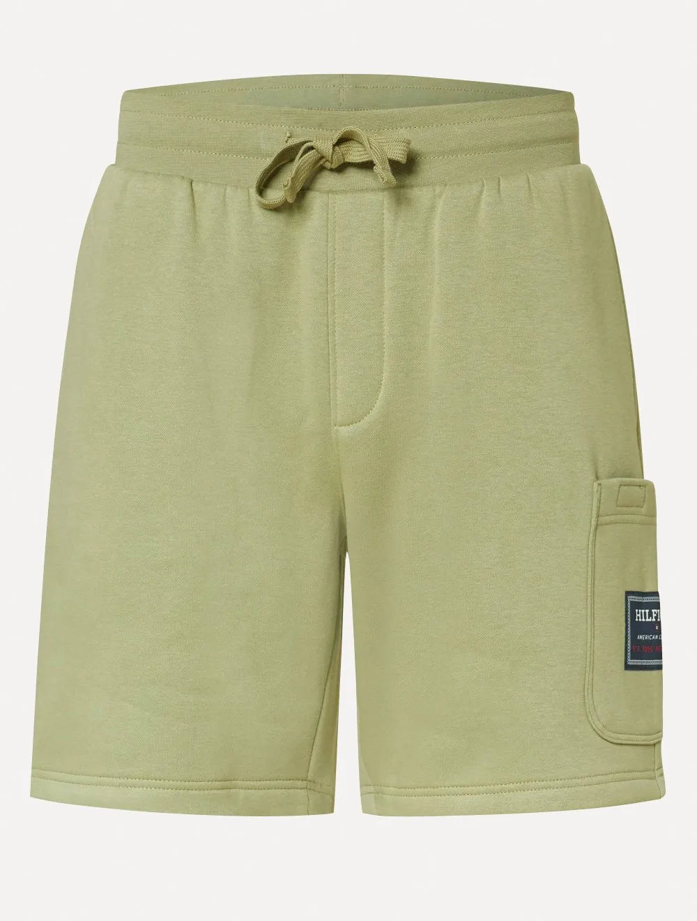 Bermuda Tommy Hilfiger Moletom Masculina Flag Logo Badge Verde Oliva