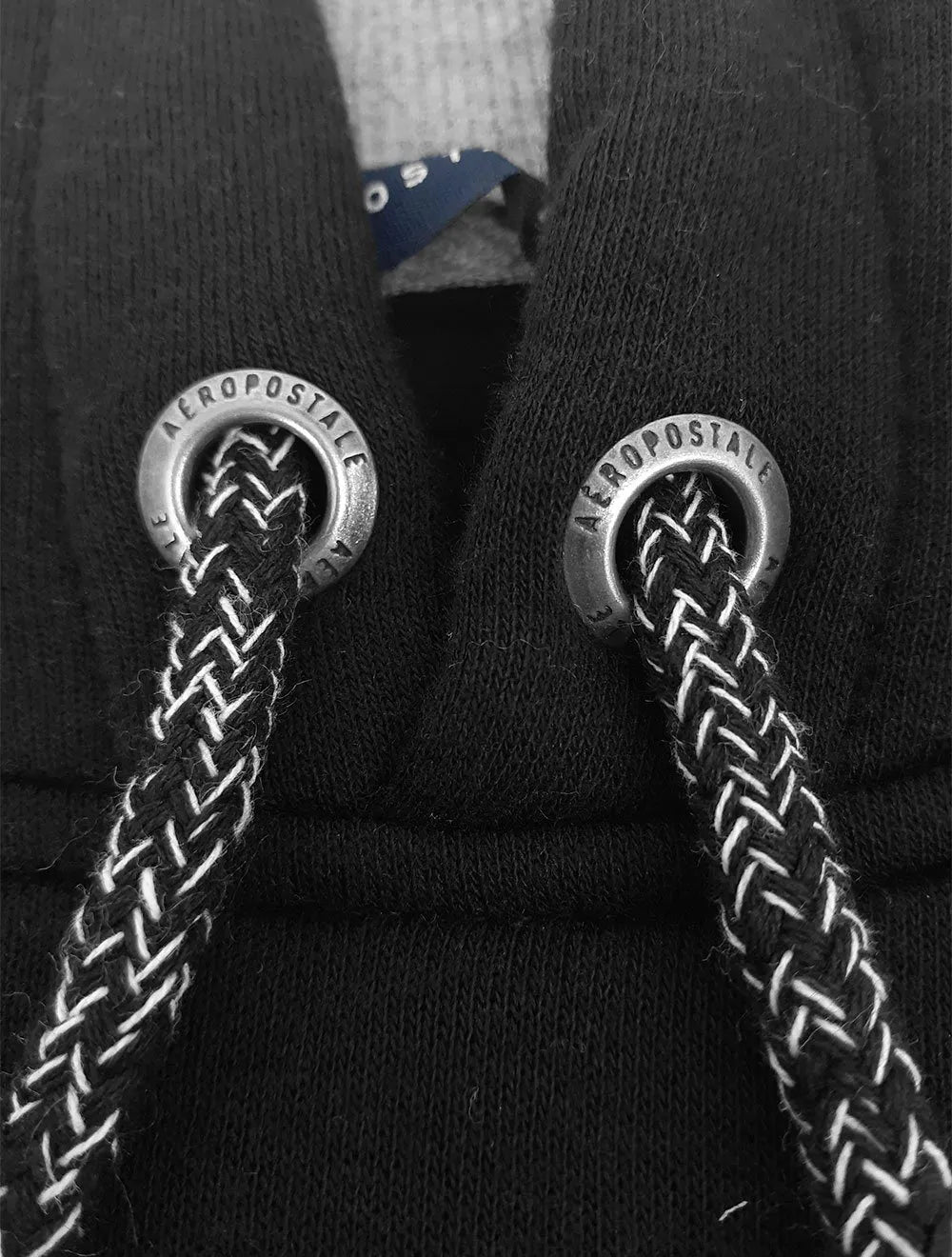 Moletom Aeropostale Masculino Hoodie Colorblock Logo Preto