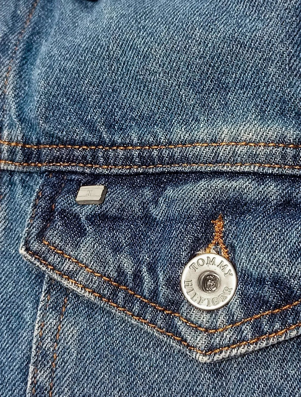 Jaqueta Tommy Hilfiger Masculina Jeans Regular Trucker Calva Blue Azul