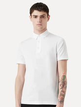 Polo Empório Armani Masculina Essential Micro Águia Branca