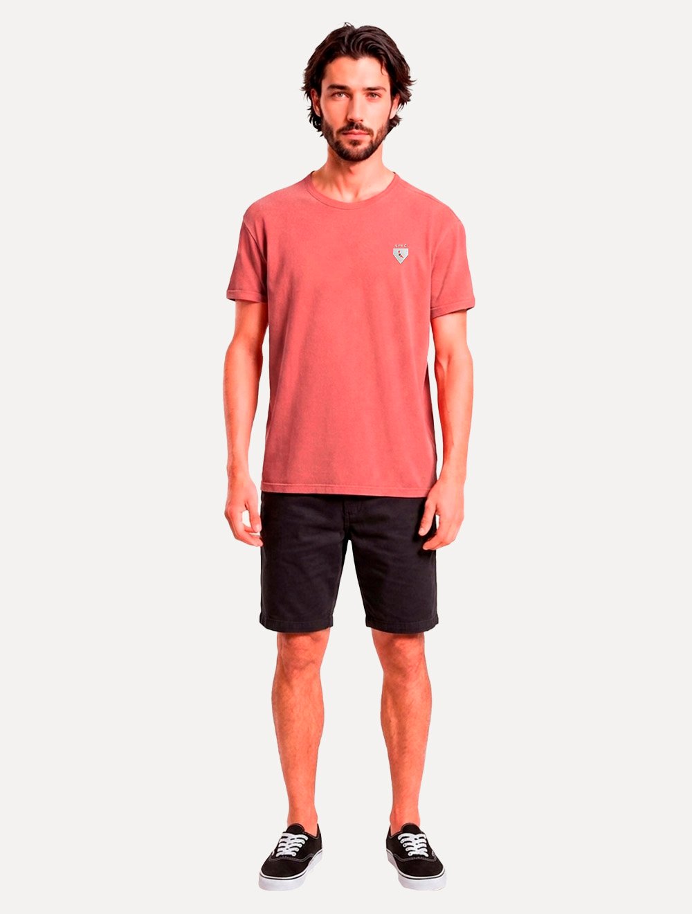 Camiseta Reserva Masculina SPFC Chest Minimalist Vermelha
