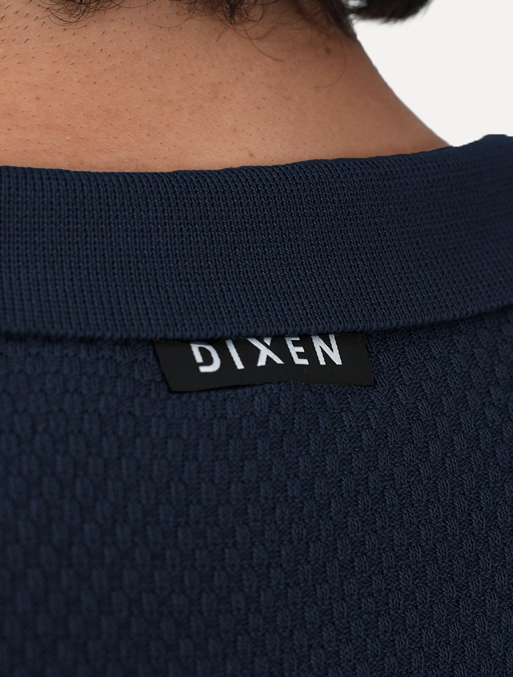 Polo Dixen Masculina Tricot Manga Curta Azul Marinho