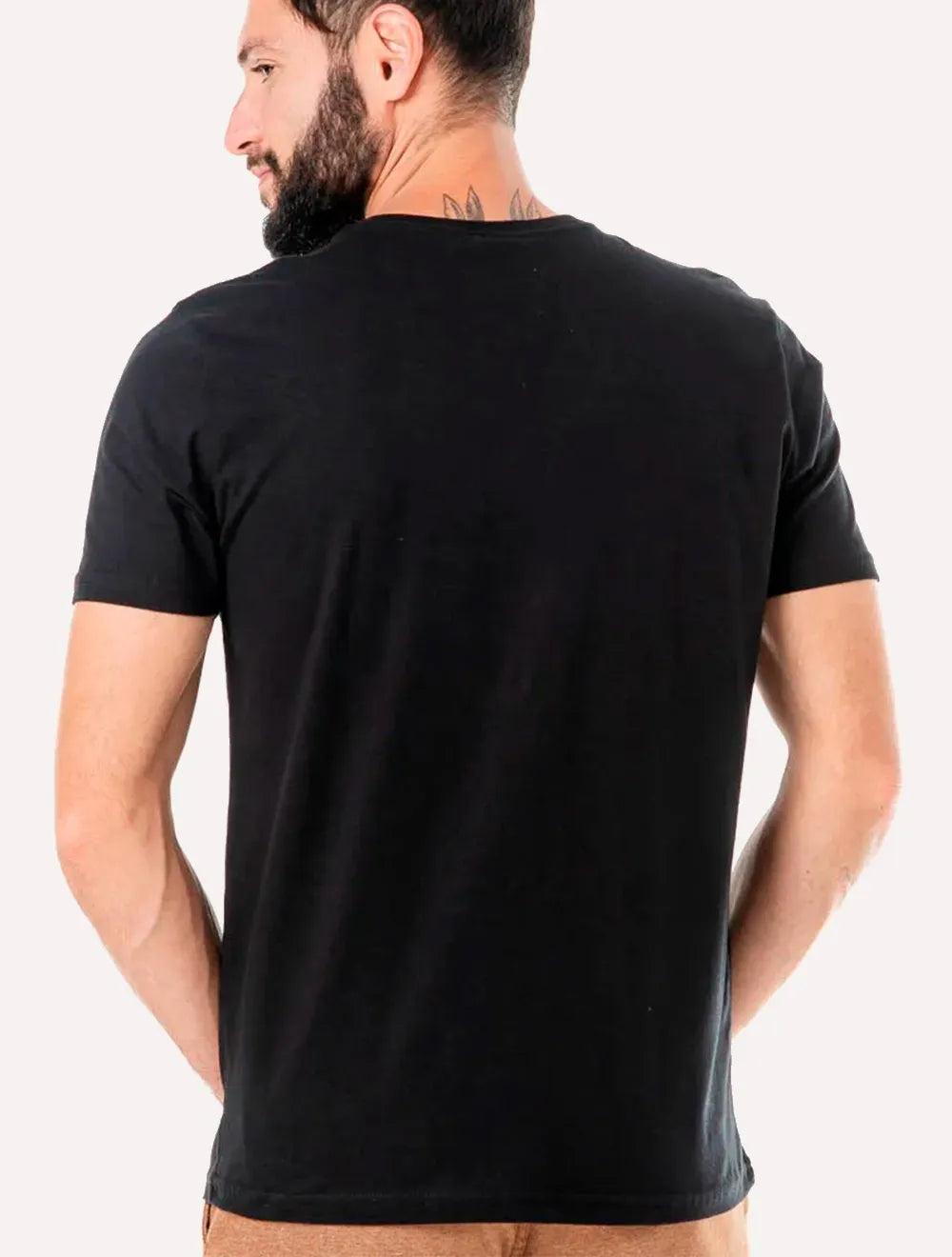 Camiseta King & Joe Masculina Slim Logomania Script Preta