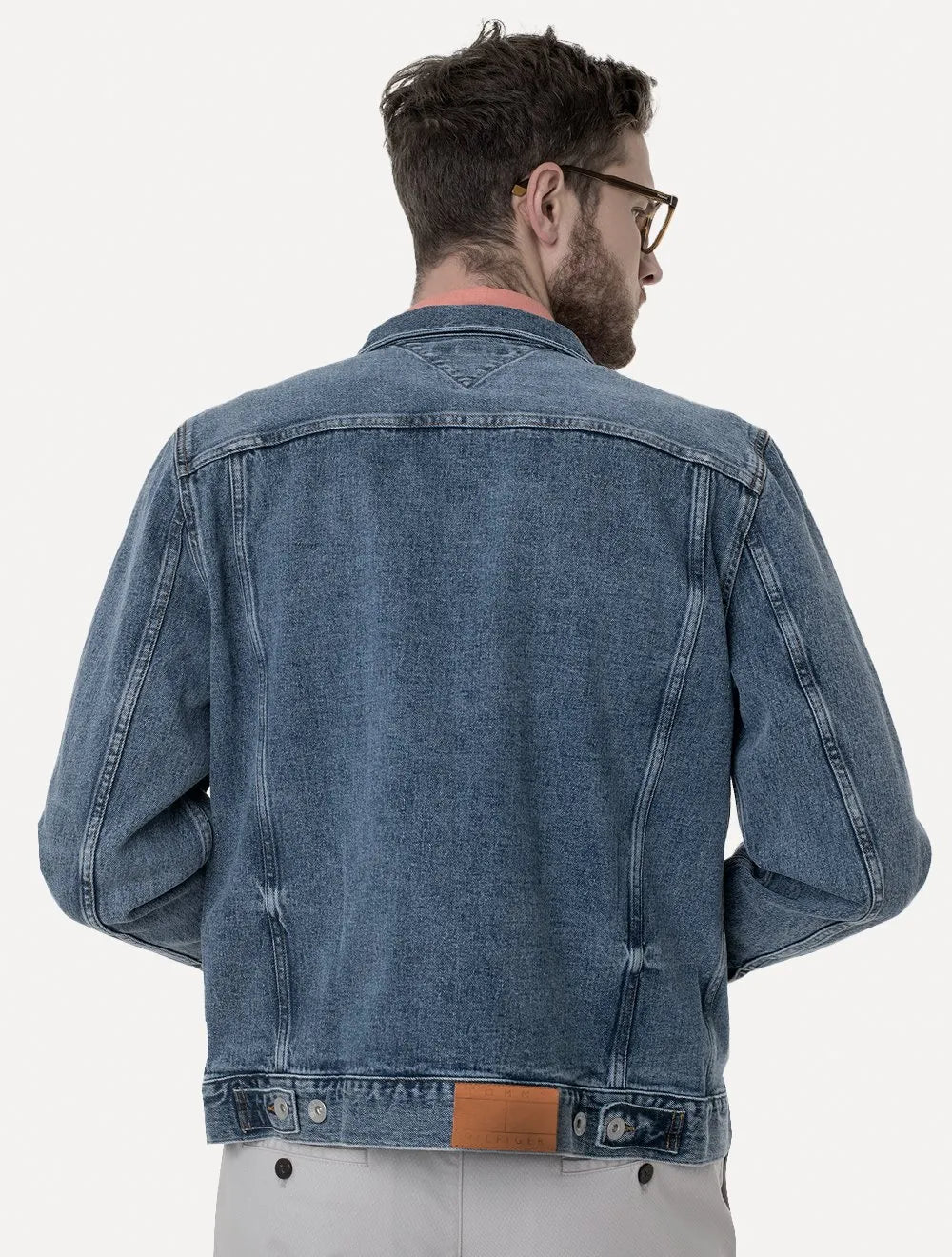 Jaqueta Tommy Hilfiger Masculina Jeans Regular Trucker Calva Blue Azul