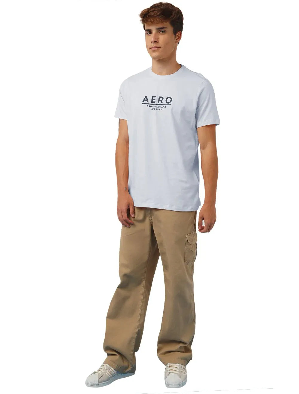 Camiseta Aeropostale Aero Original Brand New York Azul Claro