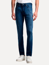 Calça Jeans Empório Armani Masculina J06 Slim Fit Low Waist Azul