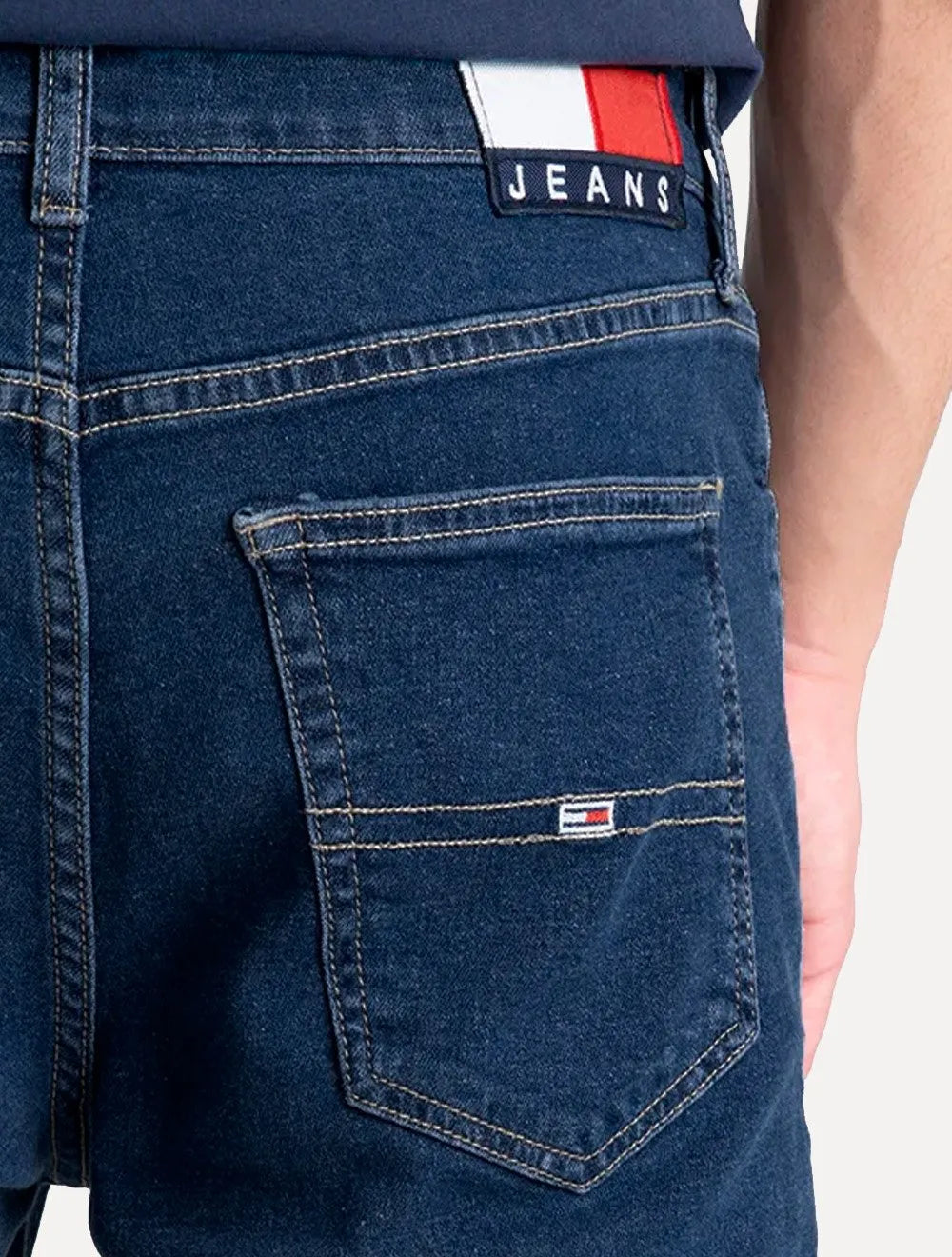 Calça Tommy Jeans Masculina Skinny Simon Denim Azul Médio