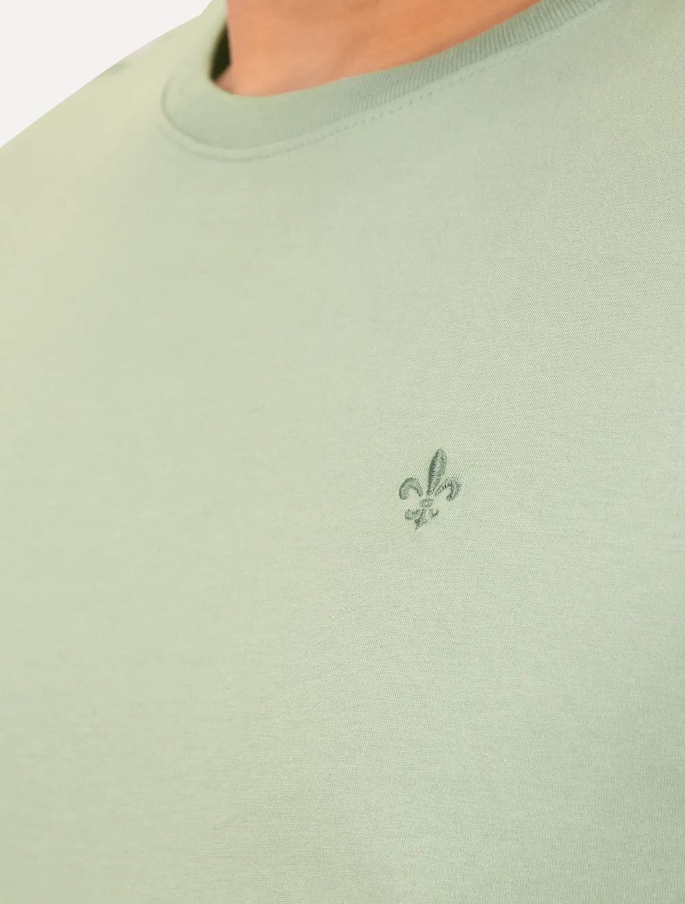 Camiseta Dudalina Masculina Essentials Moda Logo Verde Claro