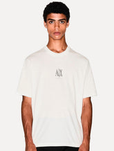 Camiseta Armani Exchange Masculina Regular Fit Small Logo Icon Off-White
