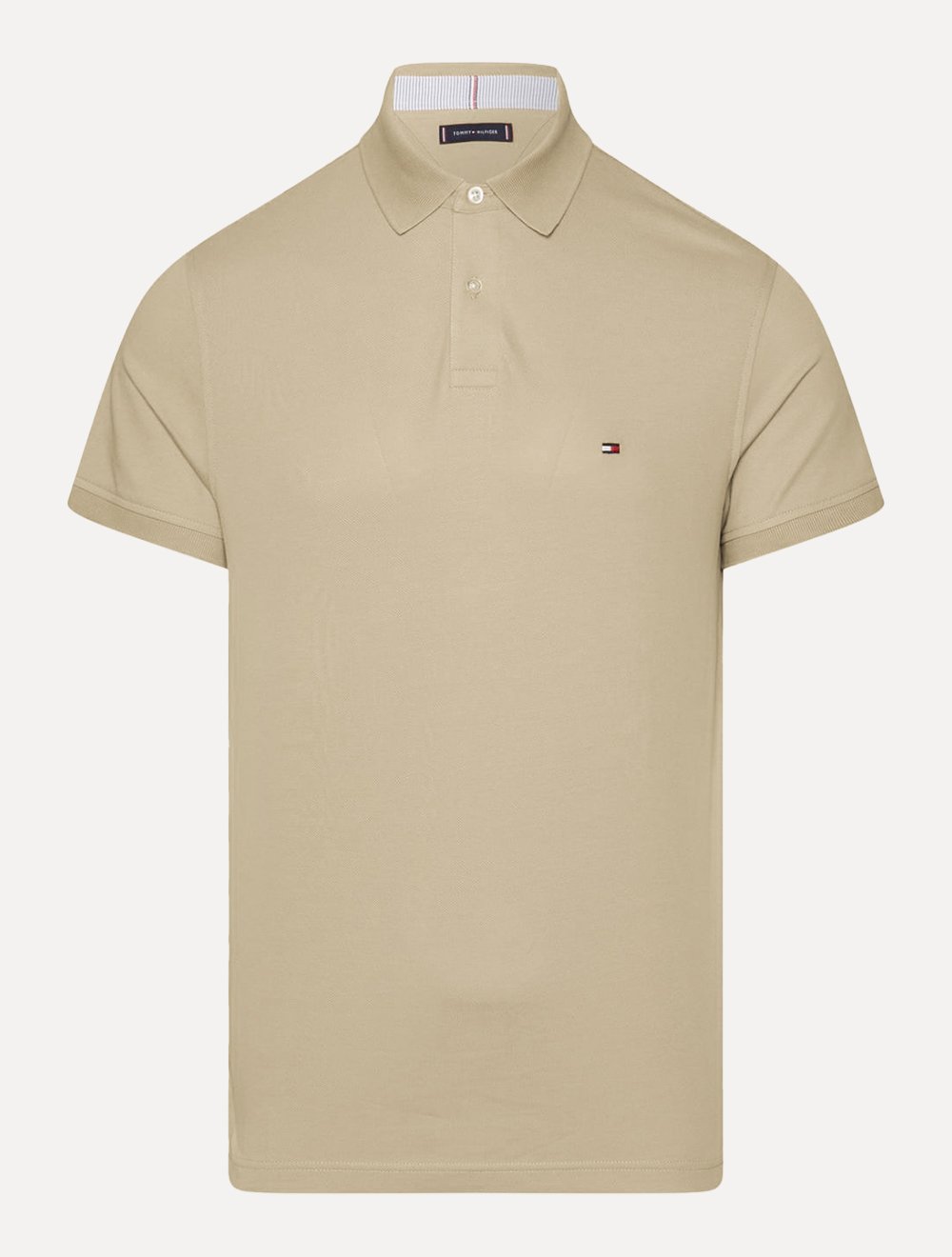 Polo Tommy Hilfiger Masculina Regular Piquet 1985 Cáqui Claro
