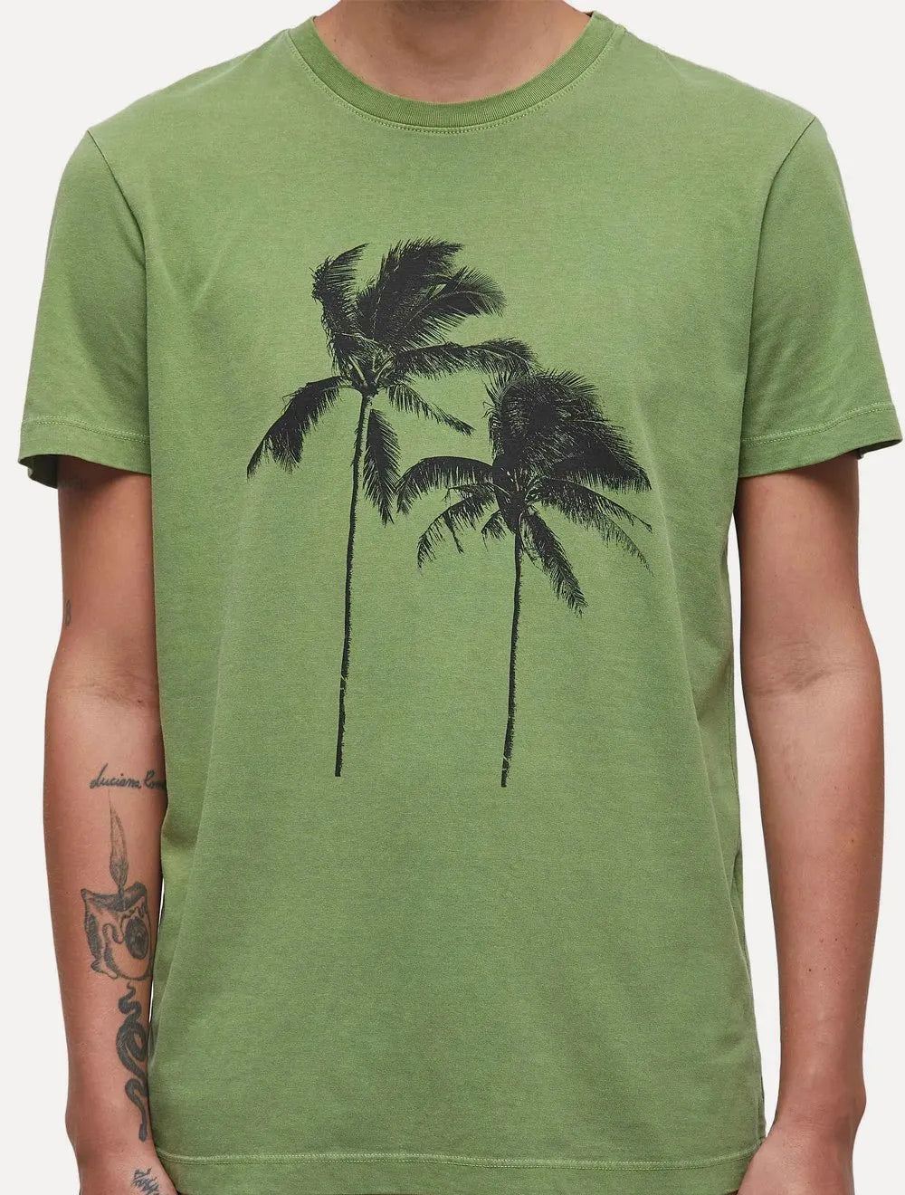 Camiseta Osklen Masculina Slim Stone Coconut Tree Verde