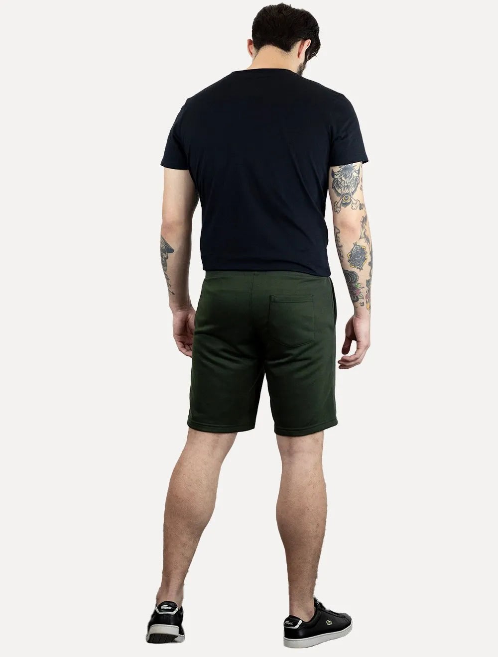 Bermuda John John Masculina Moletom New Basic Print Verde Militar