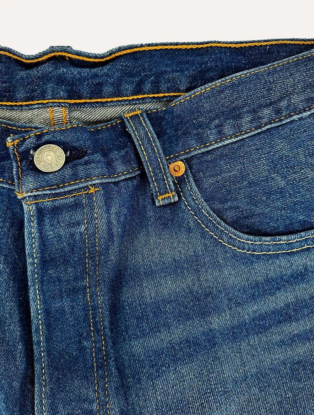 Bermuda Levis Jeans Masculina 501 Hemmed Shorts Azul Médio