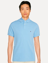 Polo Tommy Hilfiger Masculina Regular Piquet 1985 Azul Claro