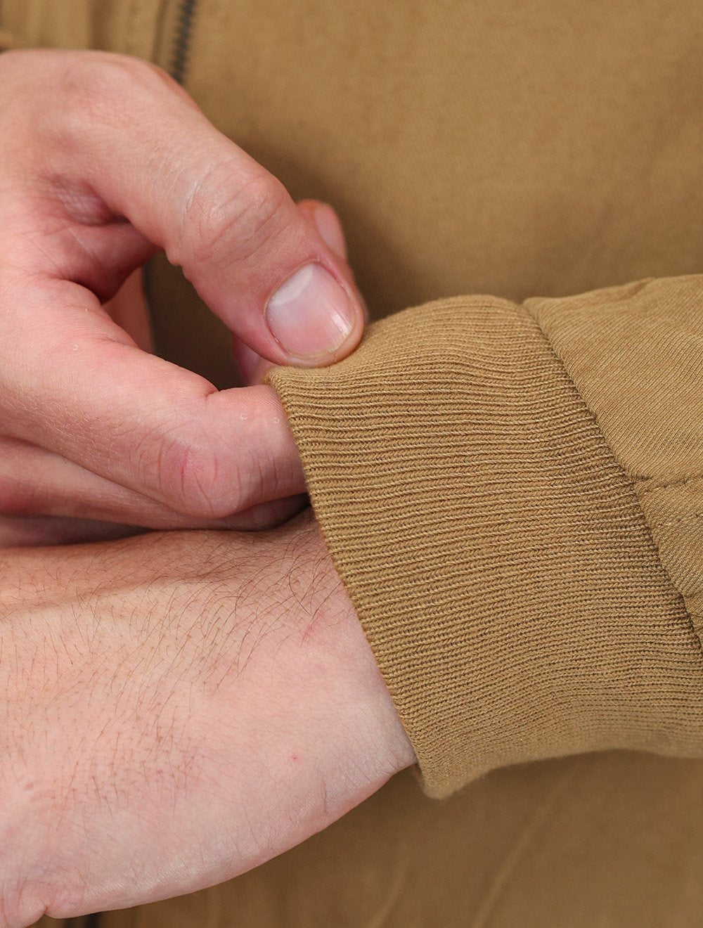 Jaqueta Dixen Masculina Sarja Forrada Zíper Frontal Caramelo
