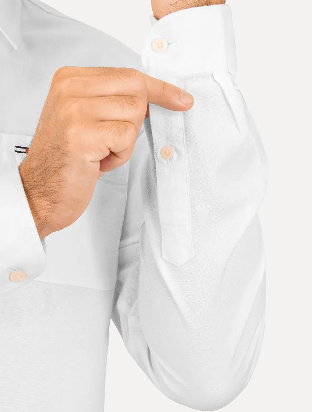 Camisa Tommy Jeans Masculina Regular Classic Oxford Pocket Branca