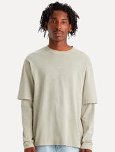 Camiseta Levis Masculina Manga Longa Twofer Cáqui