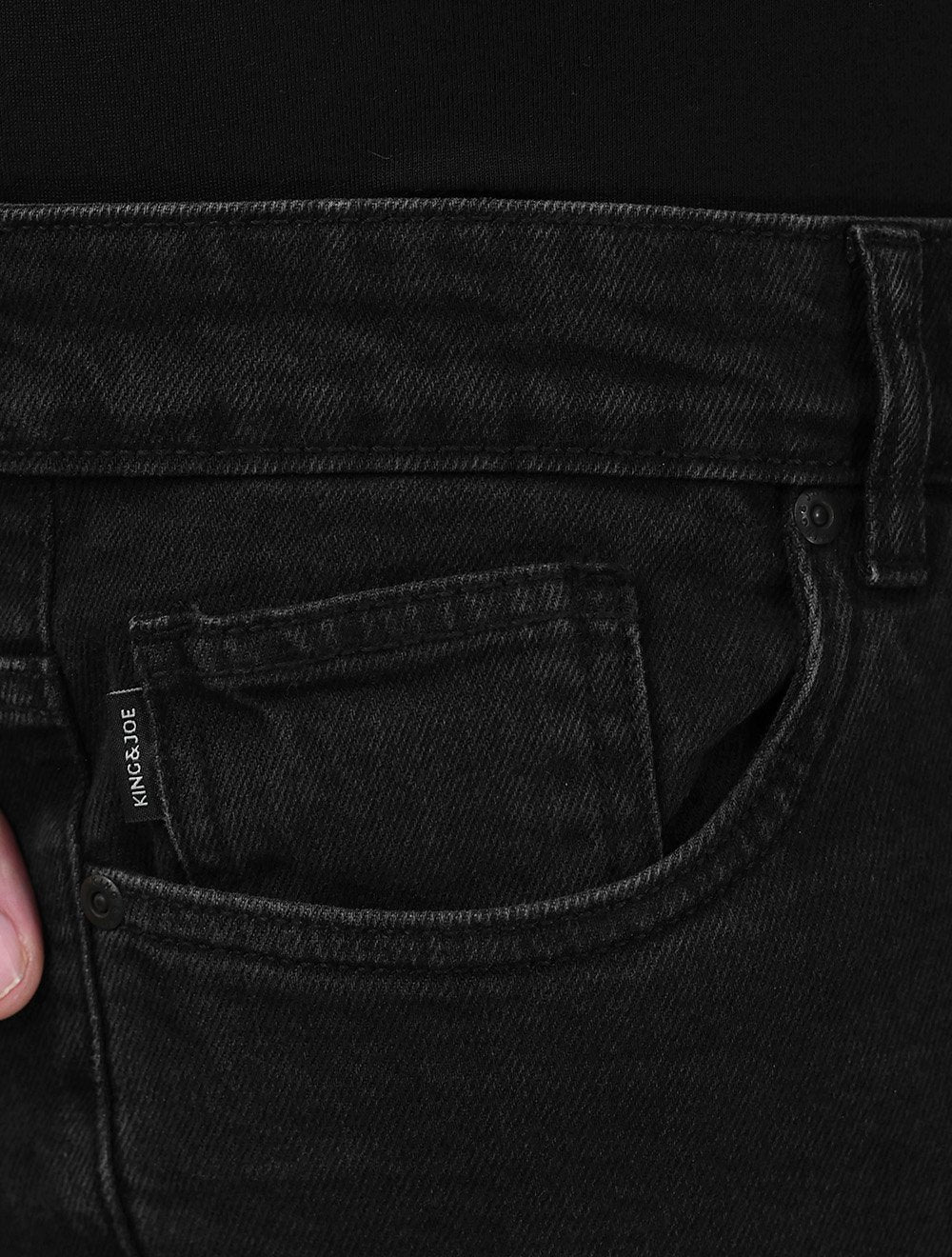 Bermuda King & Joe Masculina Jeans Flex Premium Denim Preta