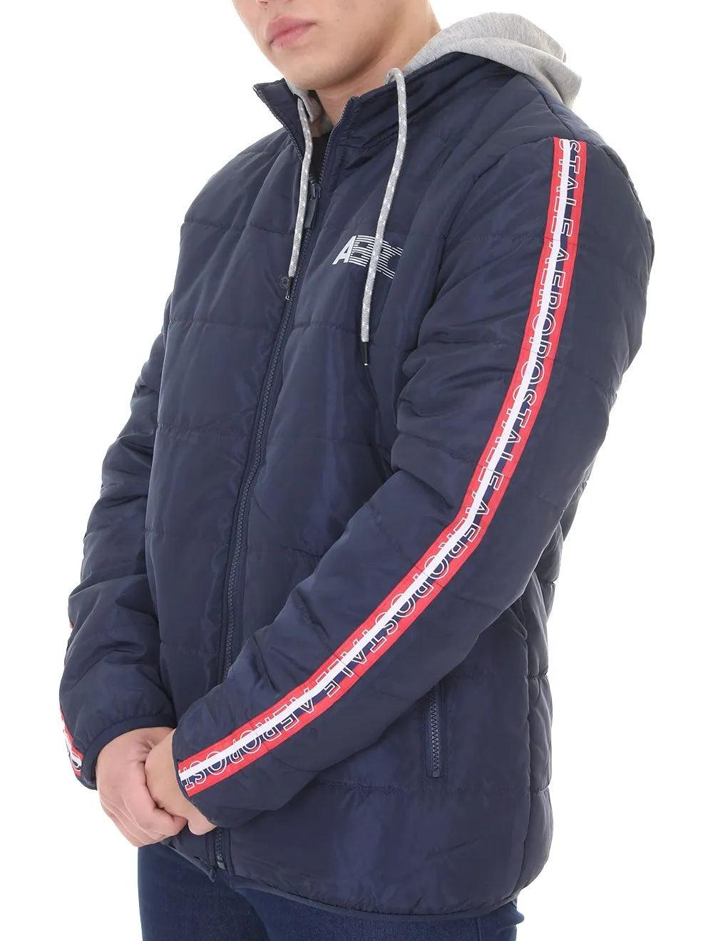 Jaqueta Aeropostale Masculina Waterproof Aero Fast Sash Azul Marinho