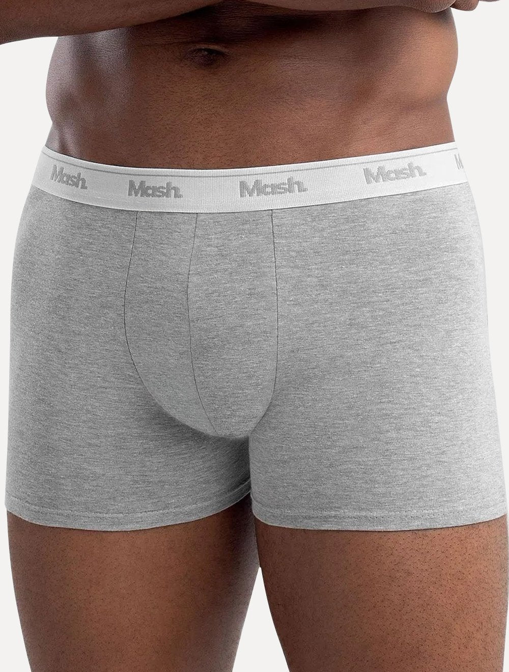 Cueca Mash Boxer Cotton Basic Cinza Mescla Clara
