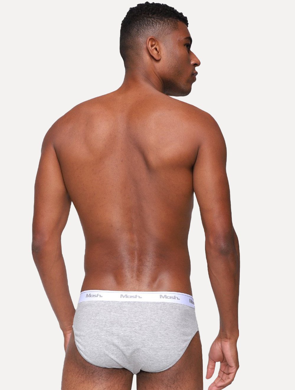 Cueca Mash Slip Cotton Basic Cinza Mescla