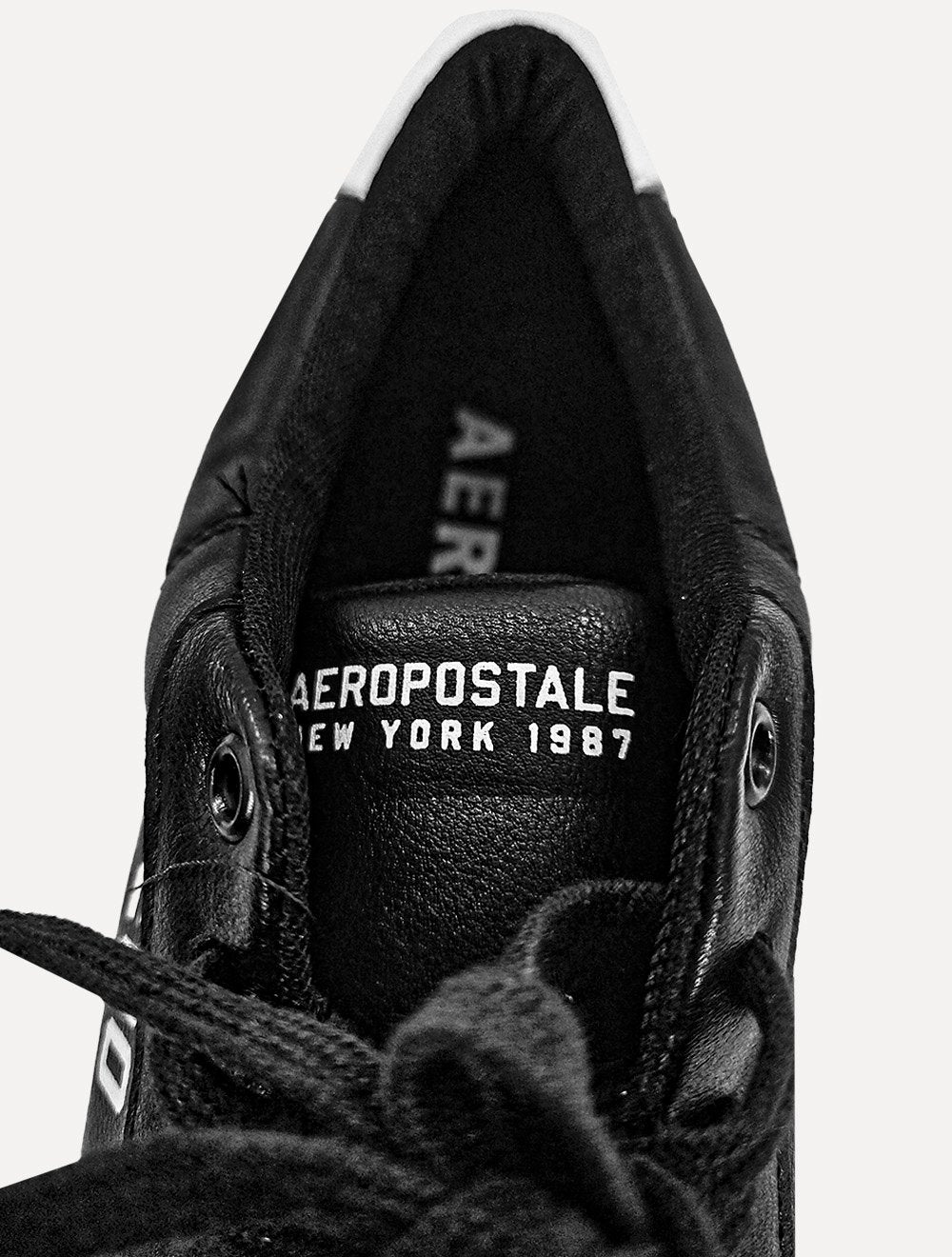Tênis Aeropostale Masculino Casual Couro Aero A87 Branco/Preto