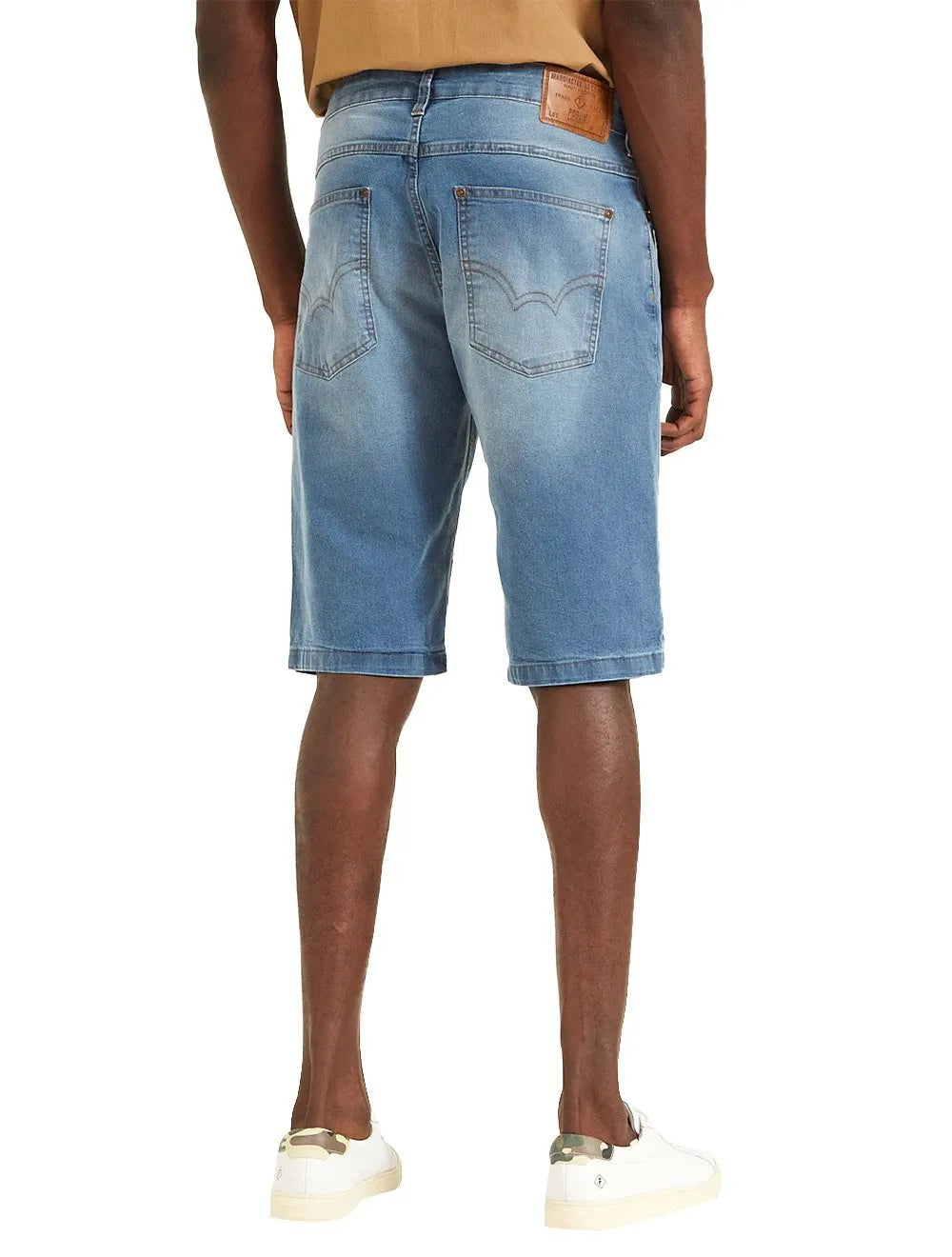 Bermuda Forum Jeans Masculina Regular Thiago Azul Médio