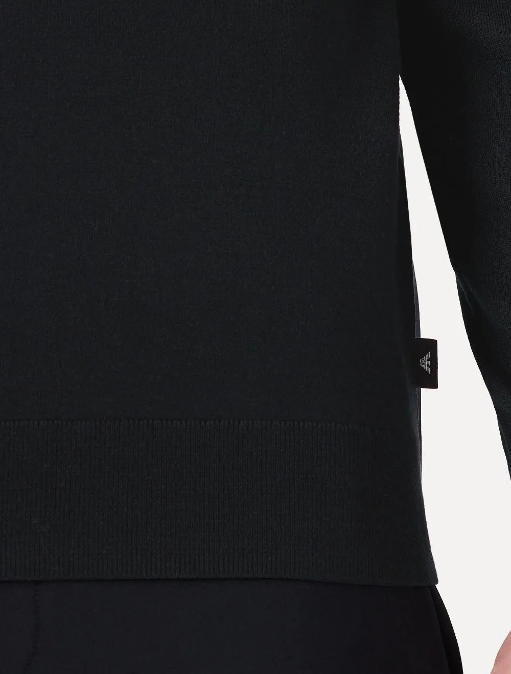 Suéter Empório Armani Masculino Crewneck Lyocell Essential Azul Marinho