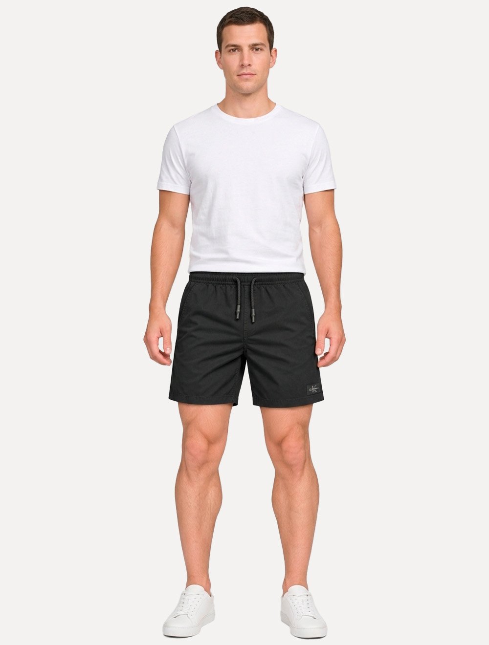 Short Calvin Klein Jeans Sarja Masculino Color Elastic Mini CK Logo Preto