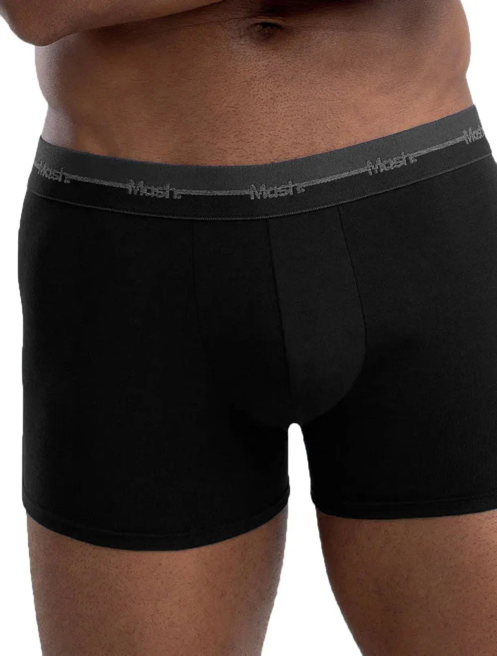 Cueca Mash Boxer Cotton Sash One Line Grey Preta Pack 2UN