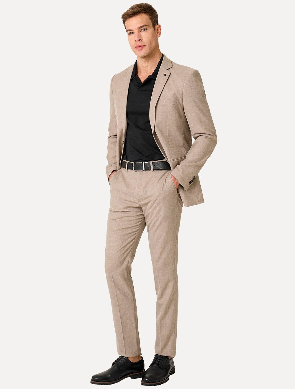 Polo Dudalina Masculina Flex Gola Piquet Resort Preta